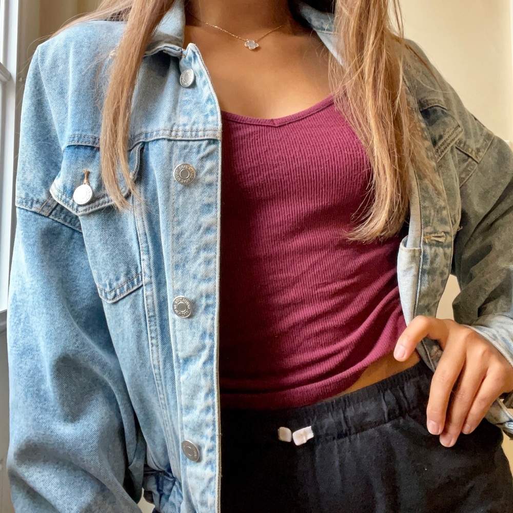 American Eagle Maroon Crop Top